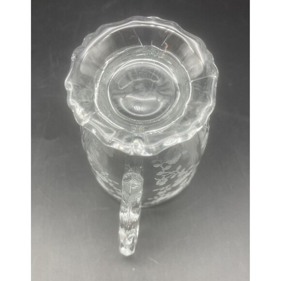 VTG Cambridge Rose Point Etched Creamer & Open Sugar Bowl Elegant Set - Picture 13 of 13